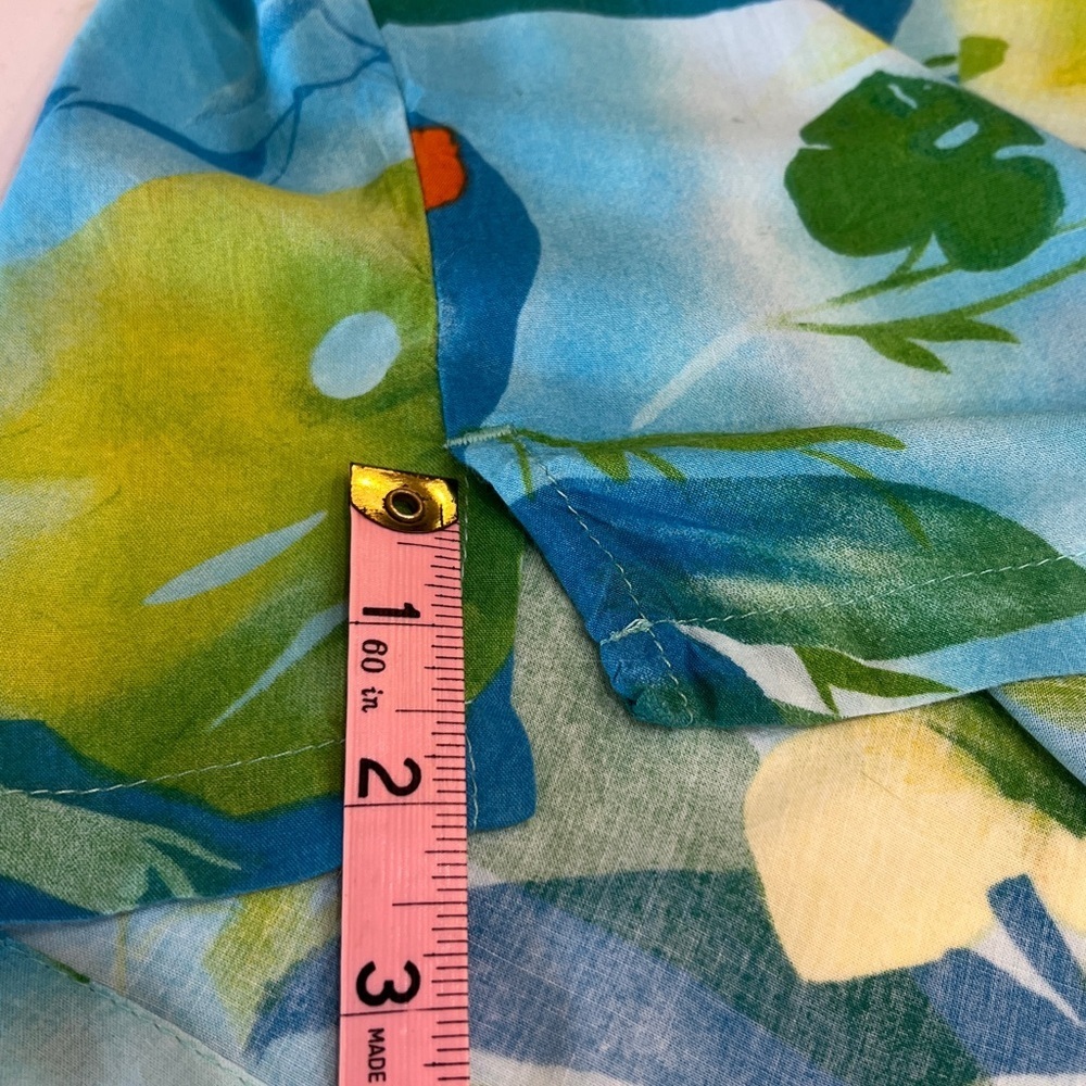 Vintage Jams World Hawaiian Floral Short Sleeve Button Down Shirt Large - Picture 9 of 10